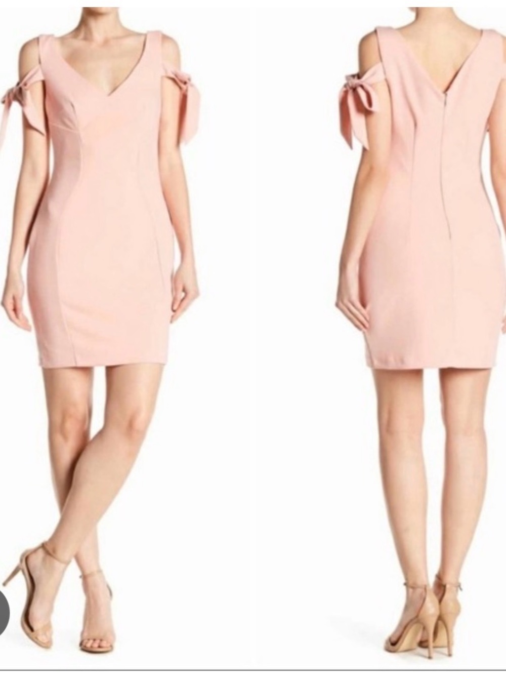 Chic Pink Off-Shoulder Tie Strap Dress